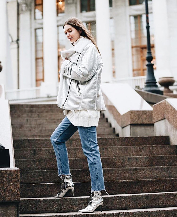 毛領皮衣搭配女款圖片 帥到?jīng)]朋友