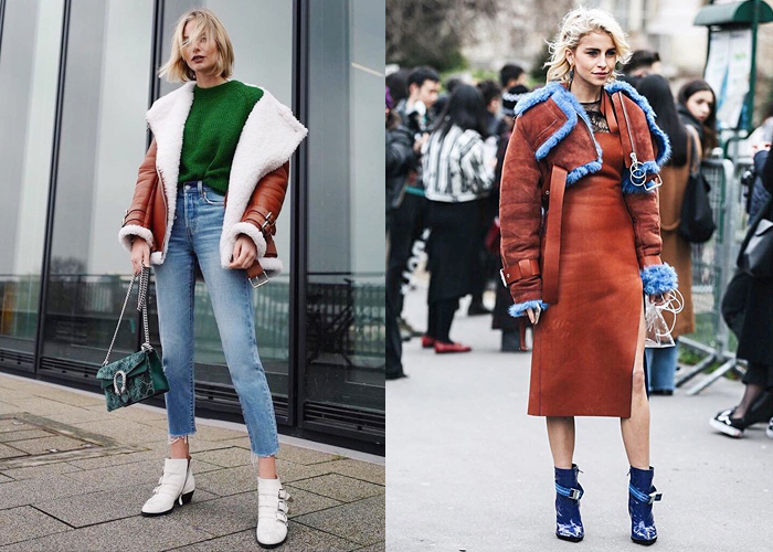 毛領皮衣搭配女款圖片 帥到?jīng)]朋友