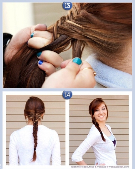 冬天戴帽子怎么扎頭發(fā)好？法式魚骨辮編發(fā)很特別