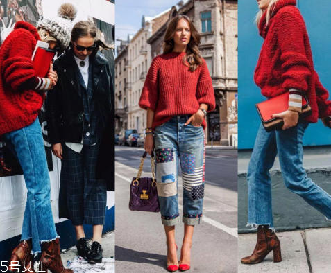 牛仔褲配什么顏色毛衣好看？春天就是要形象百變