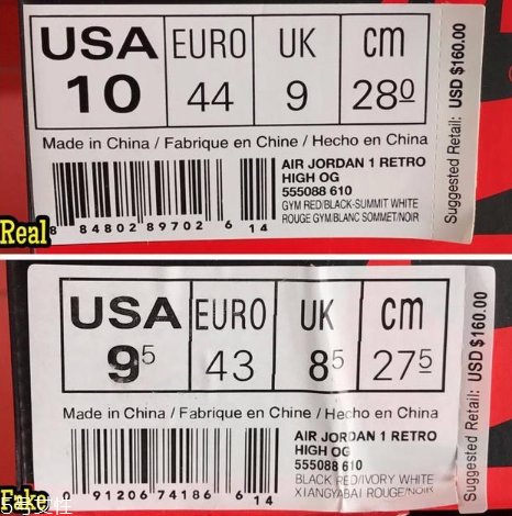 aj1黑紅腳趾真假對比 輕松鑒定aj1黑紅腳趾 aj1黑紅腳趾真假對比 輕松鑒定aj1黑紅腳趾