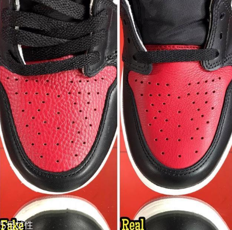 aj1黑紅腳趾真假對比 輕松鑒定aj1黑紅腳趾 aj1黑紅腳趾真假對比 輕松鑒定aj1黑紅腳趾