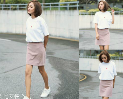 白色t恤配什么裙子？白色t恤搭配裙子圖片