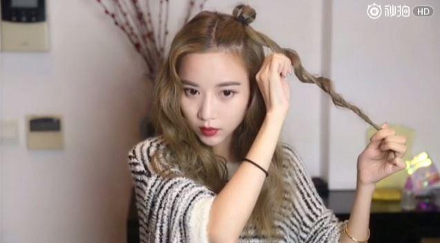 減齡雙丸子頭扎法步驟圖解 減齡雙丸子頭扎法步驟圖解