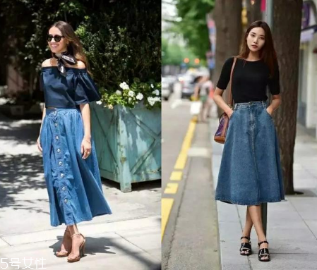 牛仔半身裙怎么搭配？牛仔半身裙搭配技巧