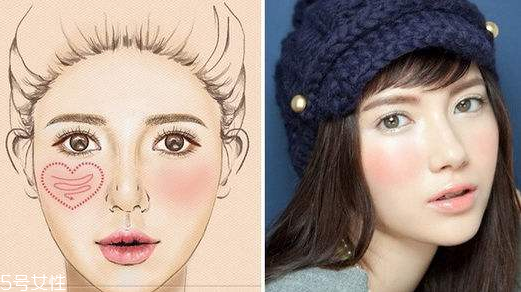 ins愛(ài)心蘋果腮紅怎么畫 愛(ài)心蘋果腮紅畫法教程