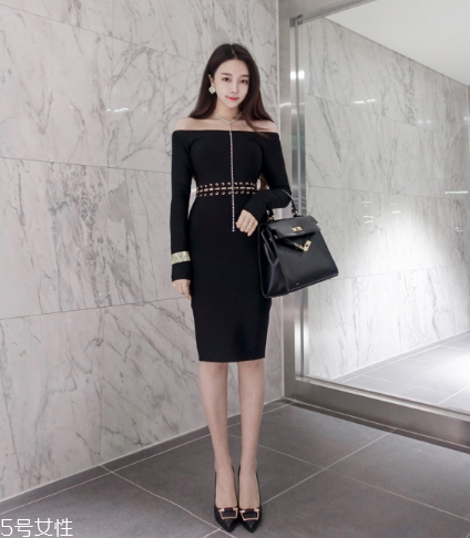 一字肩連衣裙怎么搭配？一字肩連衣裙搭配圖片