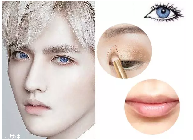 藍(lán)色美瞳涂什么口紅好看 藍(lán)色美瞳妝圖片 藍(lán)色美瞳涂什么口紅好看 藍(lán)色美瞳妝圖片