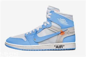 off white聯(lián)名air jordan 1北卡藍(lán)配色發(fā)售時(shí)間_多少錢？