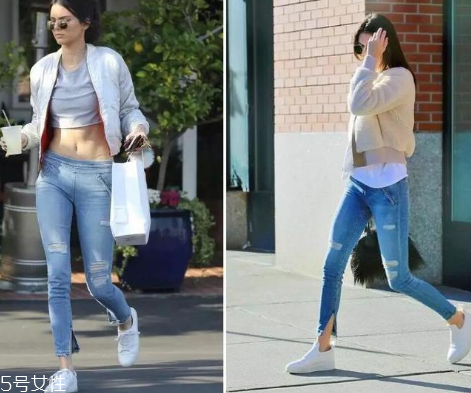 開叉褲子搭配什么上衣？開叉褲子搭配圖片