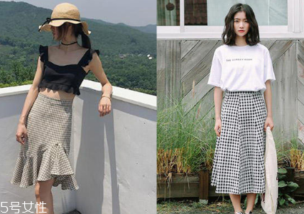 格子裙怎么搭配？格子裙搭配圖片