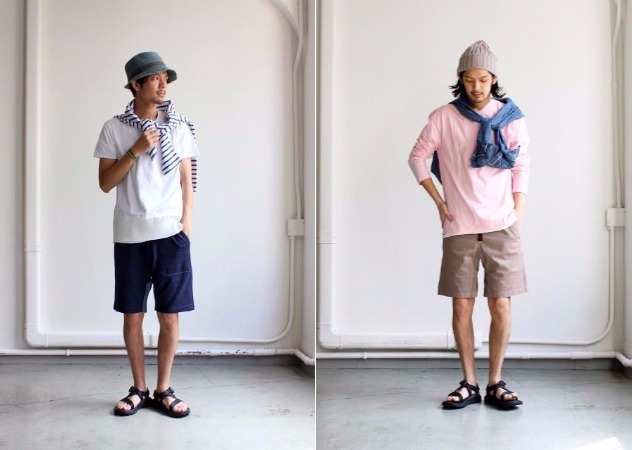 男生不過(guò)膝蓋的短褲搭配圖片