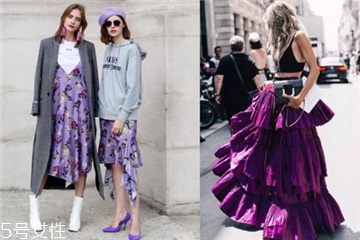 夏天穿紫色好看嗎？夏季紫色穿搭圖片