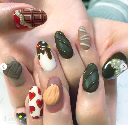 食物圖案美甲大全 壽司燒肉美甲治愈不開(kāi)心