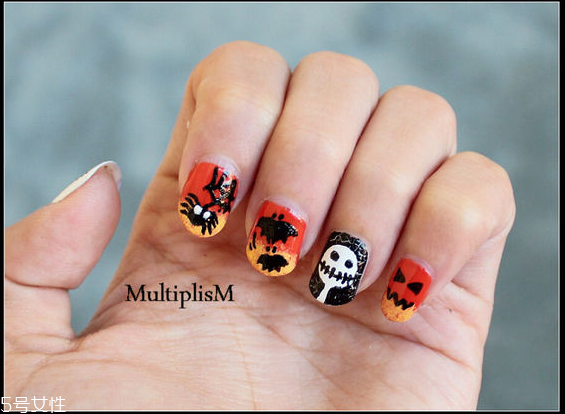 q版萬圣節(jié)美甲怎么做？q版萬圣節(jié)美甲教程