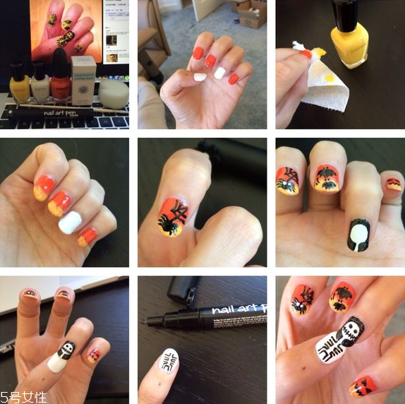 q版萬圣節(jié)美甲怎么做？q版萬圣節(jié)美甲教程