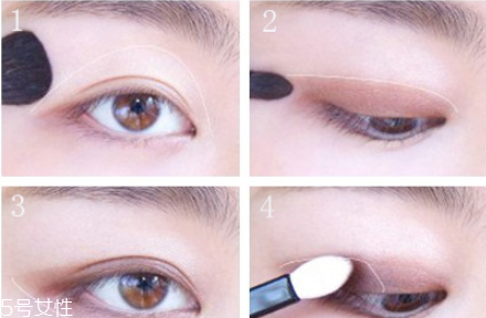漸層眼影的畫法 漸層眼影畫法步驟圖 漸層眼影的畫法 漸層眼影畫法步驟圖