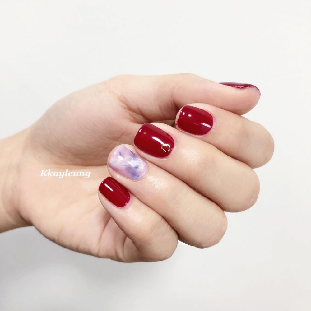 楓葉紅美甲圖片 冬季美甲楓葉紅 楓葉紅美甲圖片 冬季美甲楓葉紅