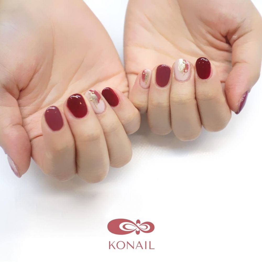 楓葉紅美甲圖片 冬季美甲楓葉紅 楓葉紅美甲圖片 冬季美甲楓葉紅