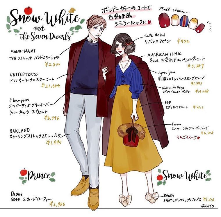 情侶浪漫型風格穿衣示范 8迪士尼主題穿搭