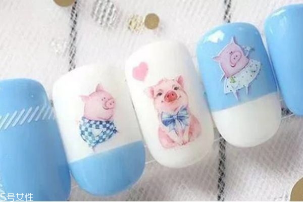 小豬美甲教程圖解 2019新年美甲圖片 小豬美甲教程圖解 2019新年美甲圖片