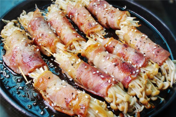 培根金針菇卷的做法 培根卷金針菇怎么做 培根金針菇卷的做法 培根卷金針菇怎么做