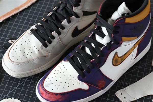 aj1湖人刮刮樂(lè)真假對(duì)比 aj1湖人刮刮樂(lè)鑒定